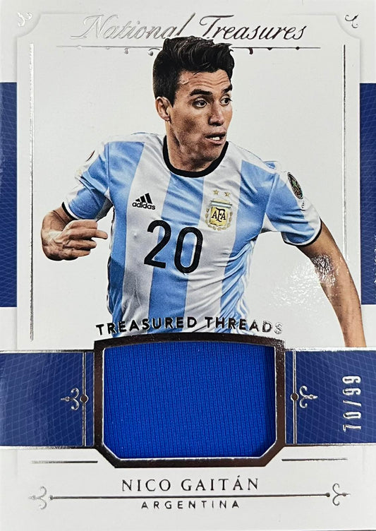 Nico Gaitan Match-Worn Patch Numbered /99 National Treasures