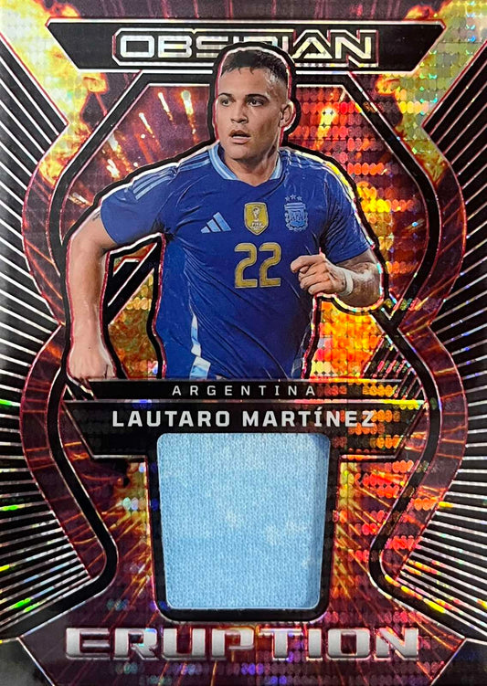 Lautaro Martinez Player-Worn Patch Numbered /49 Obsidian Eruption