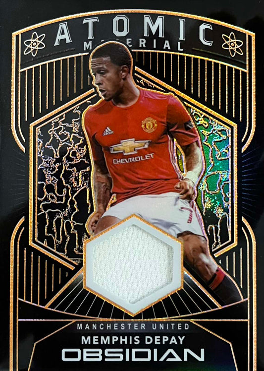Memphis Depay Player-Worn Patch Numbered /50 Obsidian Atomic Material