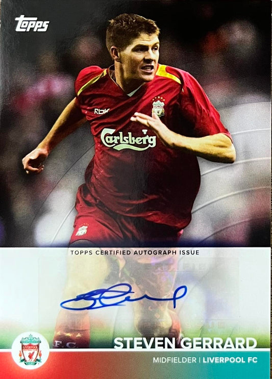 Steven Gerrard Autograph Liverpool Team Set 2021-22