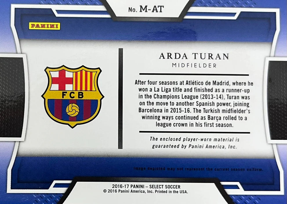 Arda Turan Player-Worn Patch Select 2016-17