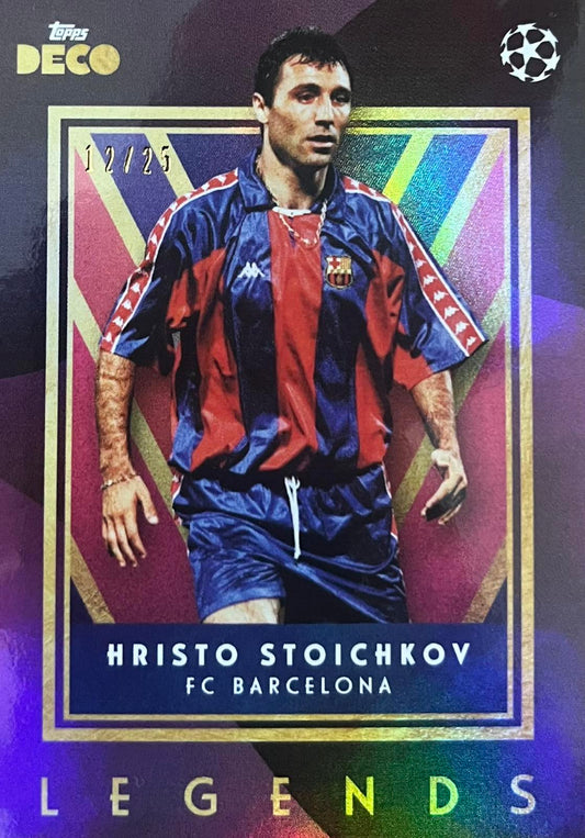 Hristo Stoichkov Numbered /25 Topps Deco Legends