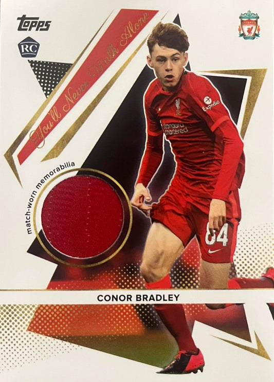 Conor Bradley Match-Worn Patch Rookie Liverpool Team Set