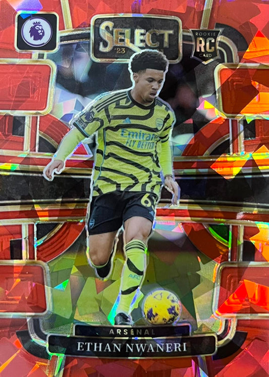 Ethan Nwaneri Red Cracked Ice Rookie Select