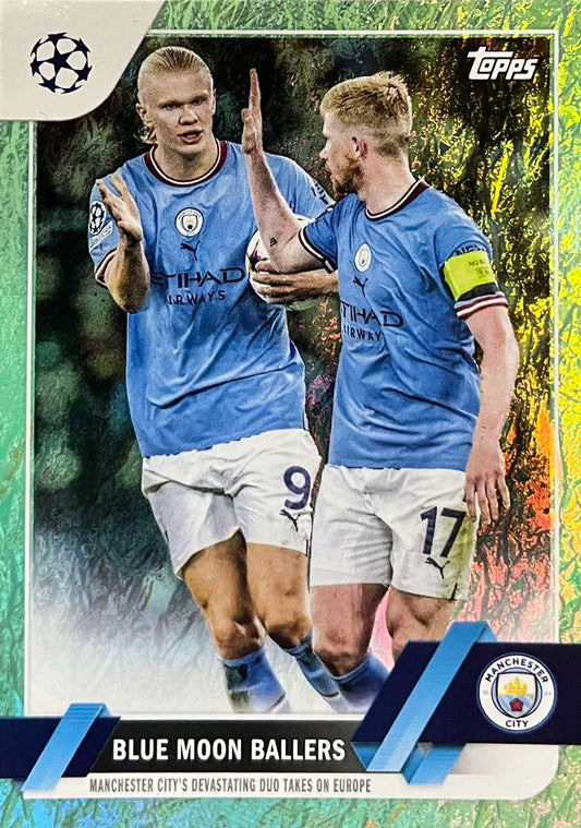 Haaland/ De Bruyne Blue Moon Ballers Topps Manchester City