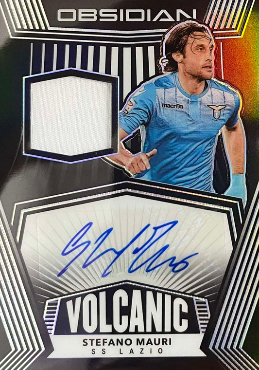 Stefano Mauri Match-Worn Patch Autograph Numbered /149 Lazio Panini Obsidian