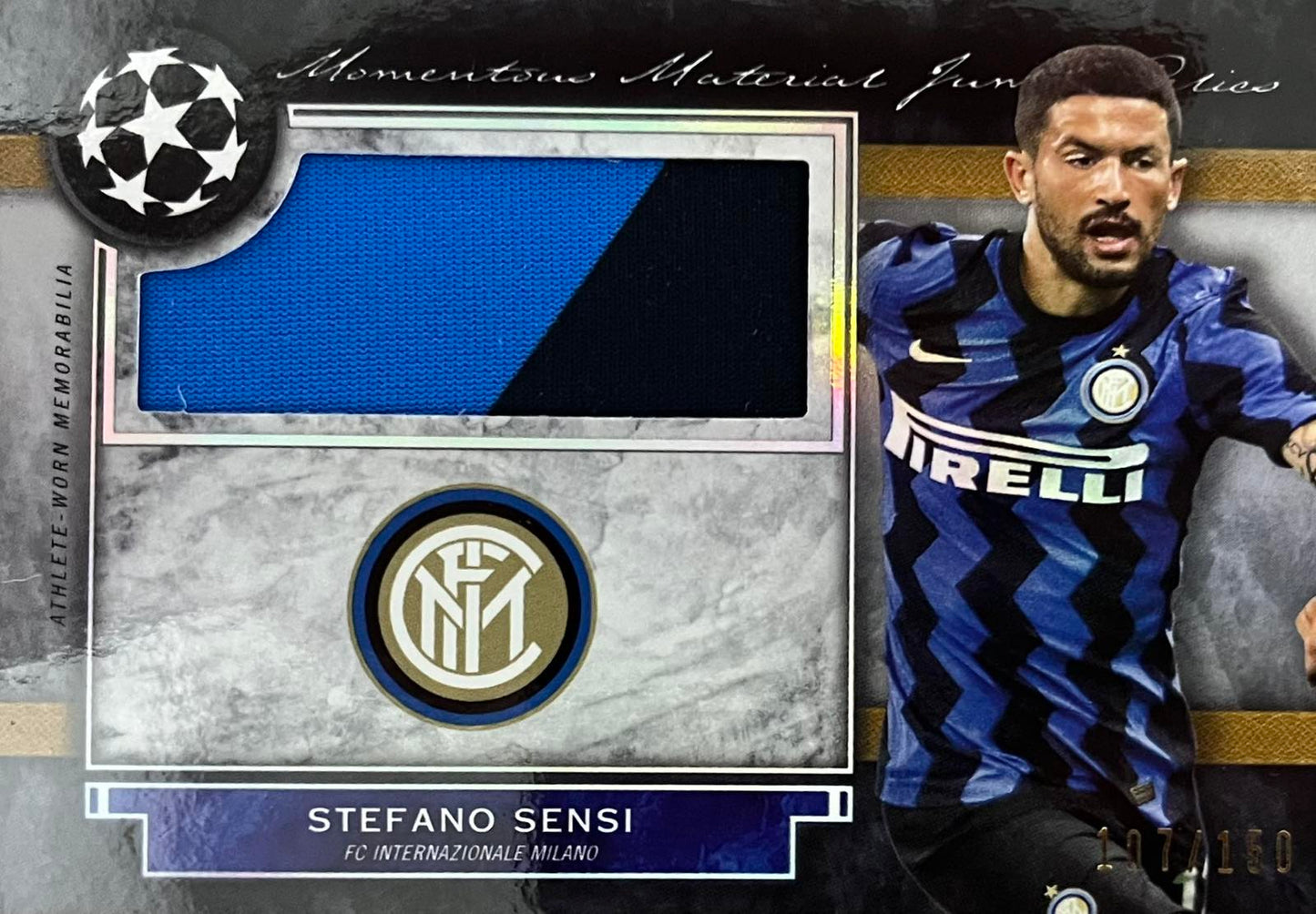 Stefano Sensi Player-Worn Patch Numbered /150 Museum