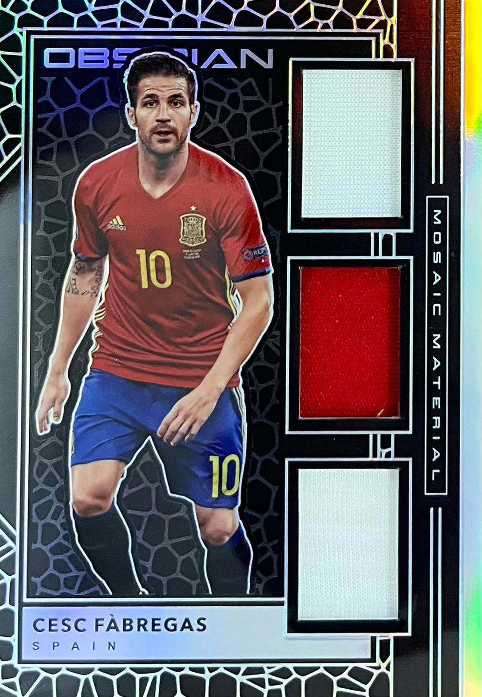 Cesc Fabregas Triple Player-Worn Patch Numbered /149 Obsidian