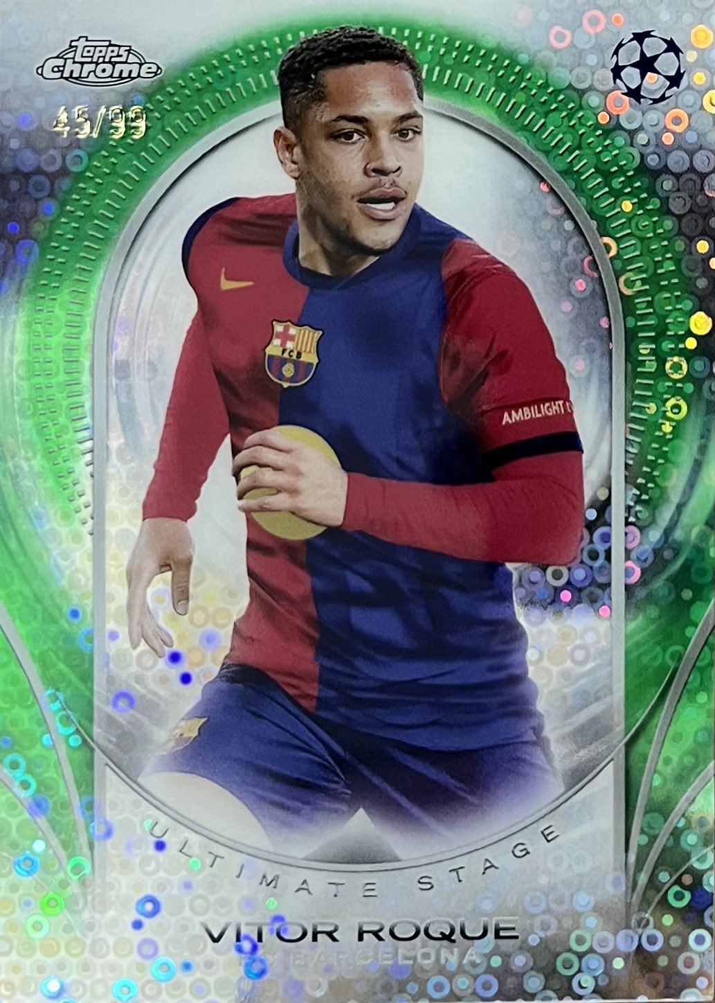 Vitor Roque Numbered /99 Topps Chrome Ultimate Stage