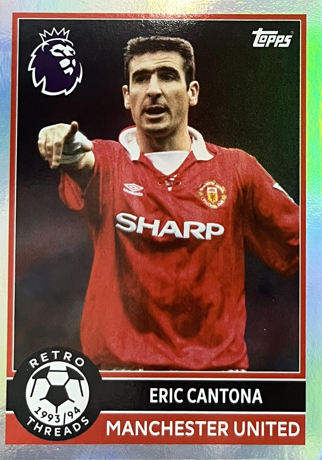 Eric Cantona 2025-26 Topps EPL Soccer #384 Retro Threads