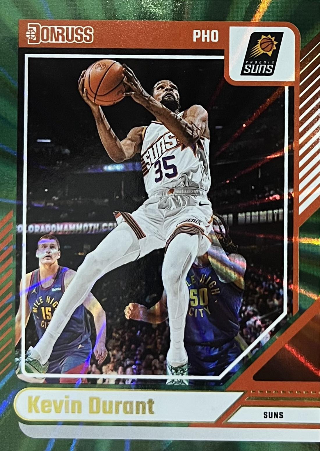 Kevin Durant Green Laser Donruss Panini