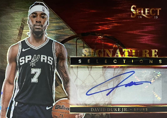 David Duke Jr. Autograph Numbered /99 Select 2024-25