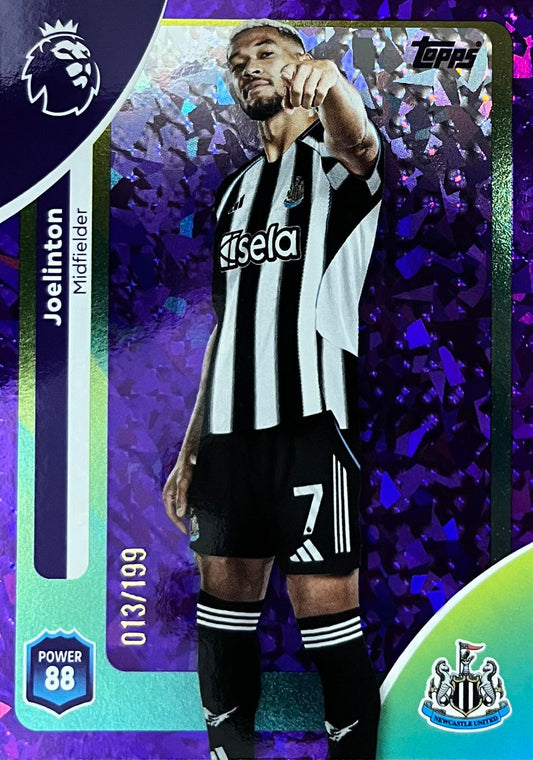 Joelinton Purple Numbered /199 Topps Premier League 226