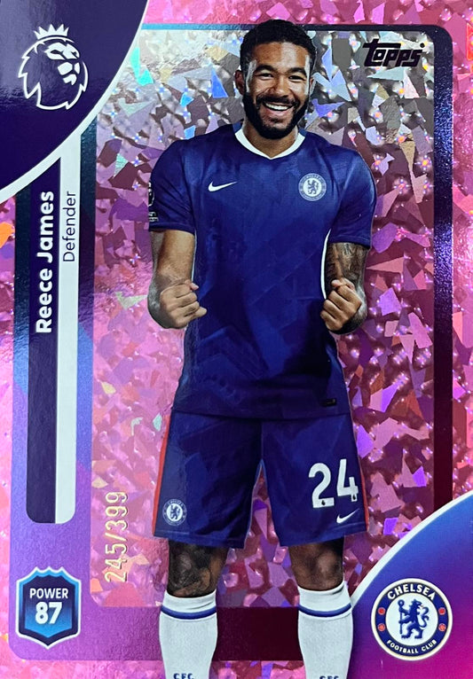 Reece James Pink Numbered /399 Topps Premier League 2025/26 #95