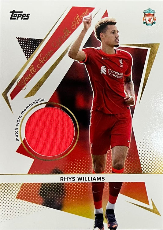 Rhys Williams Match-Worn Patch Liverpool Team Set