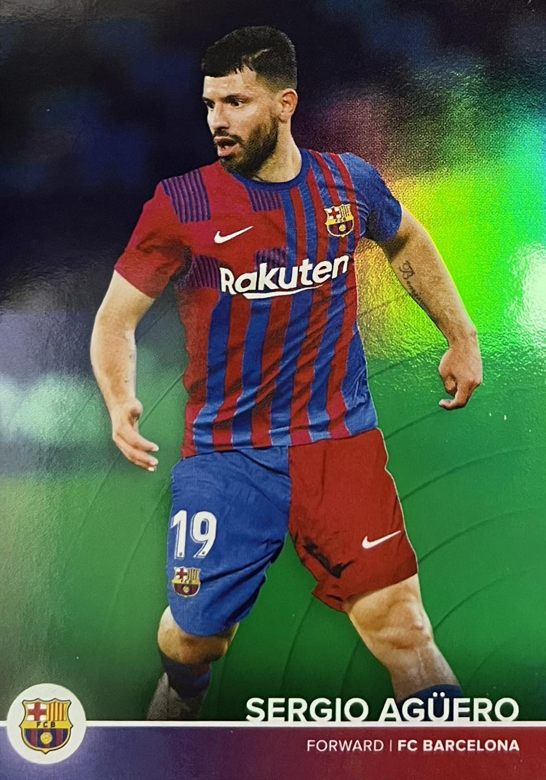 Sergio Aguero Numbered /75 Topps Barcelona Team Set