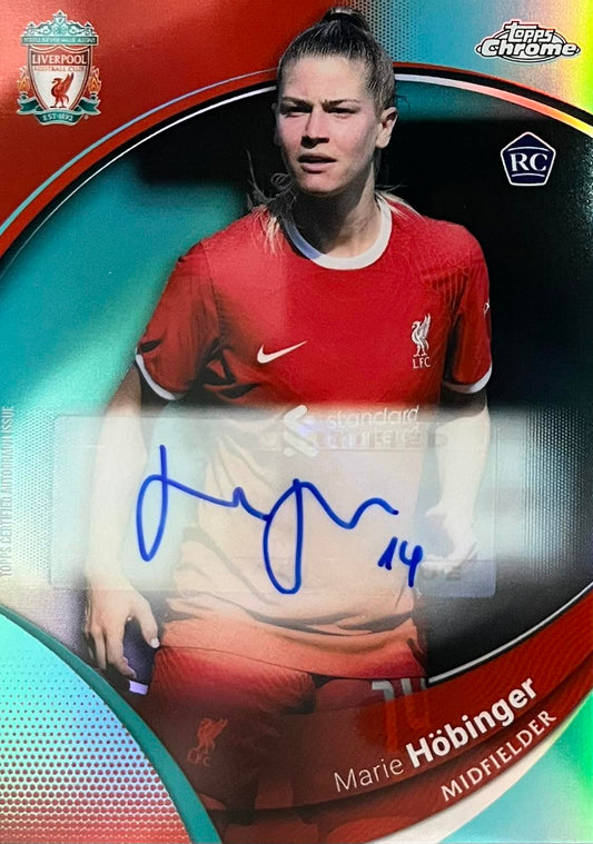 Marie Hobinger Autograph Numbered /99 Topps Chrome Liverpool