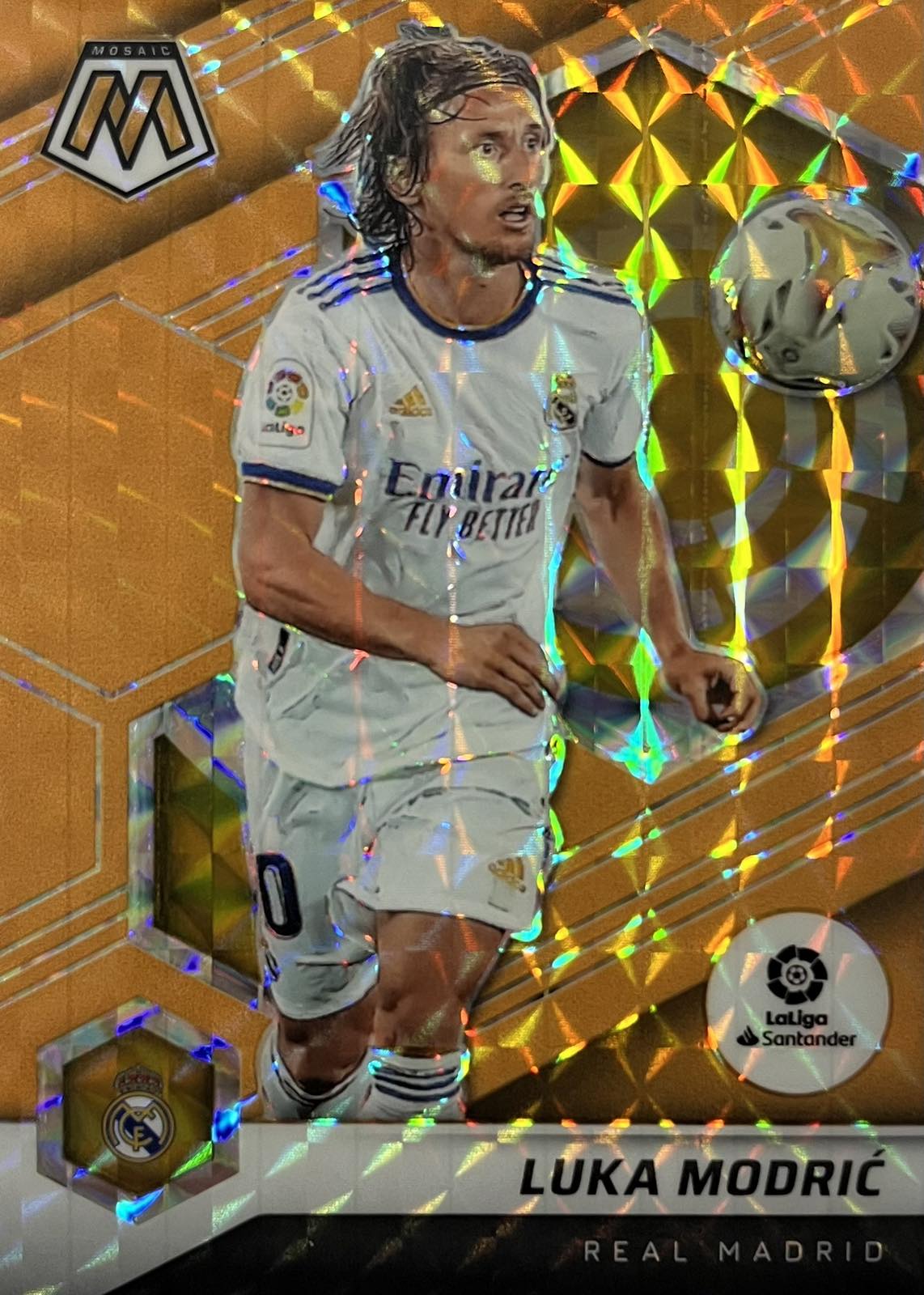 Luka Modric Numbered /25 Orange Mosaic LaLiga