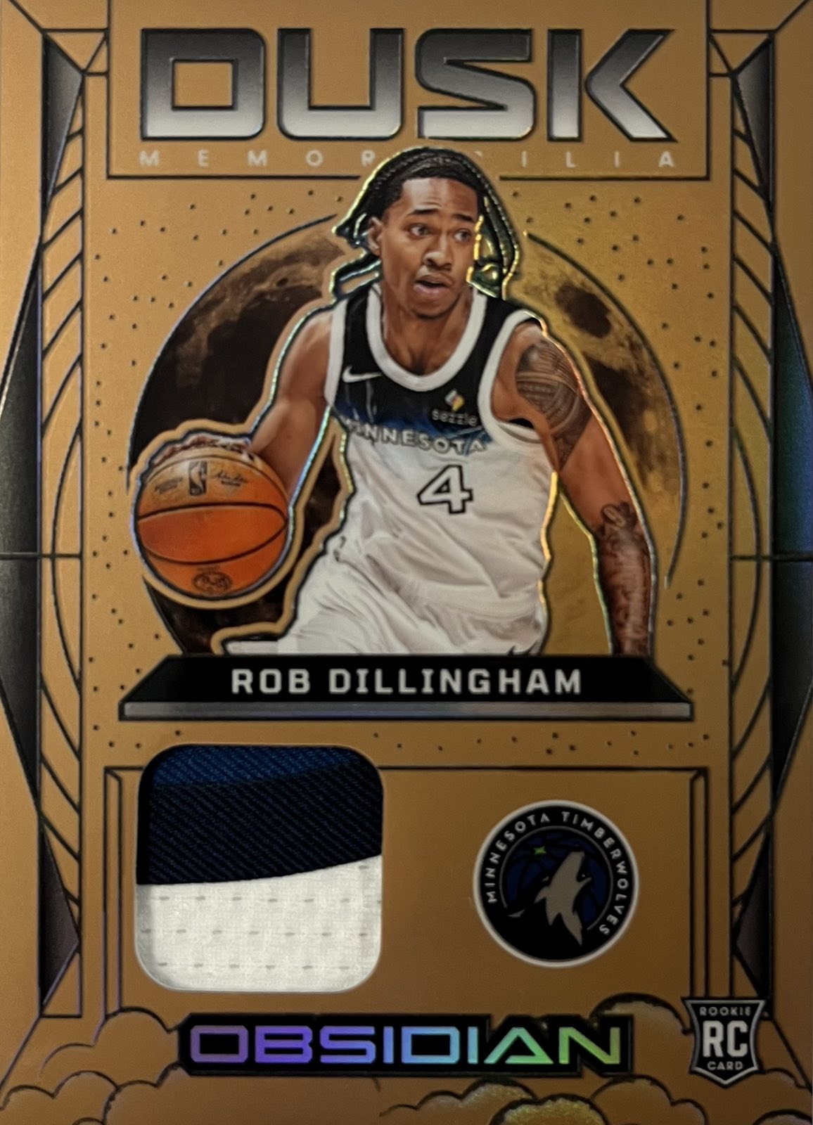 Rob Dillingham Rookie Patch Numbered /60 Dusk Obsidian