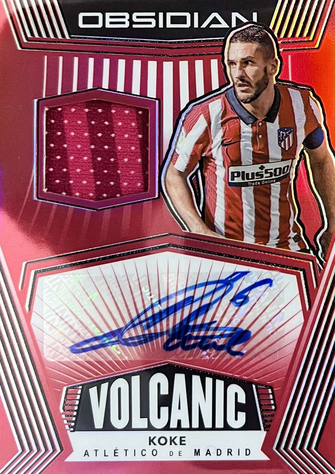 Koke Player-Worn Patch Autograph Numbered /44 Panini Obsidian