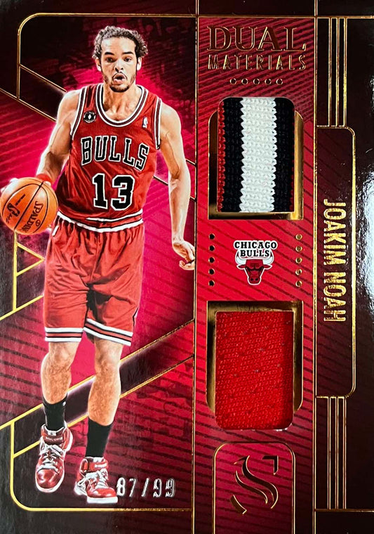 Joakim Noah Double Game-Worn Patch Numbered /99 Panini Silhouette