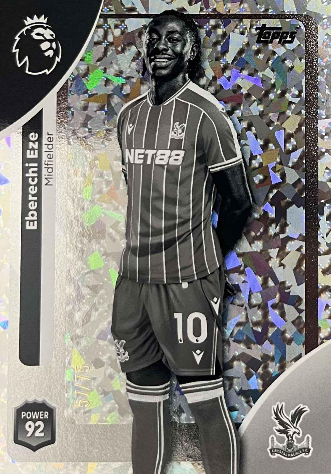 Eberechi Eze Numbered /75 Topps Premier League