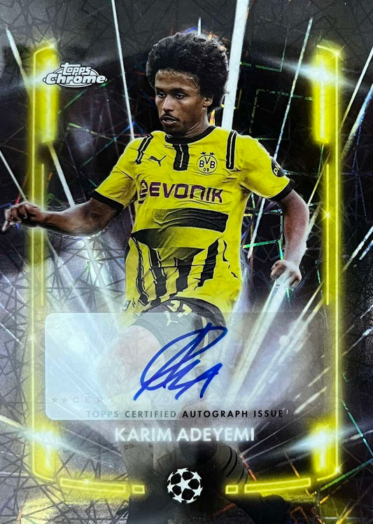 Karim Adeyemi Autograph Black Laser Topps Chrome