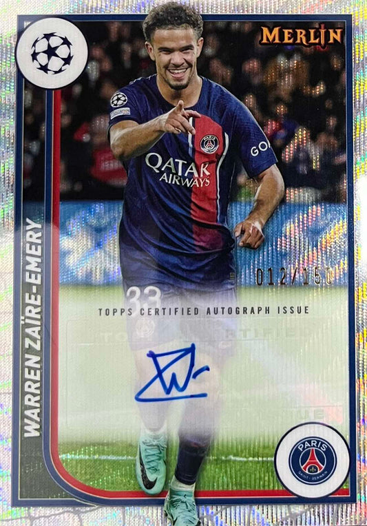 Warren Zaire-Emery Autograph Numbered /150 Topps Merlin Chrome