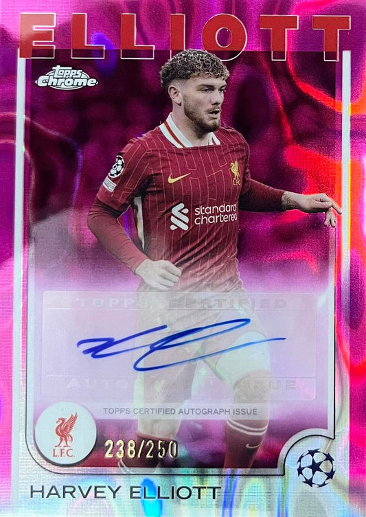 Harvey Elliott Autograph Numbered /250 Topps Chrome