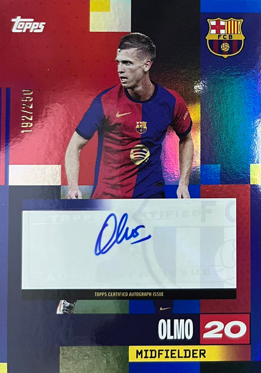Dani Olmo Autograph Numbered /250 Topps Barcelona Team Set