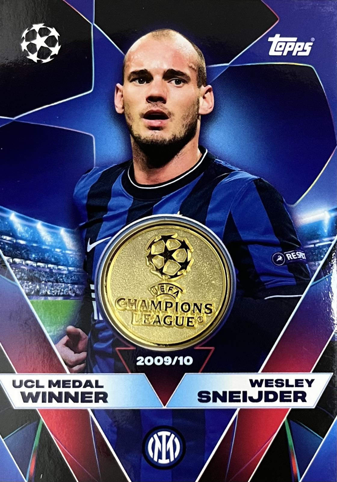 Wesley Sneijder Topps Match Attax 25/26 UCL Medal Winner Relic Card