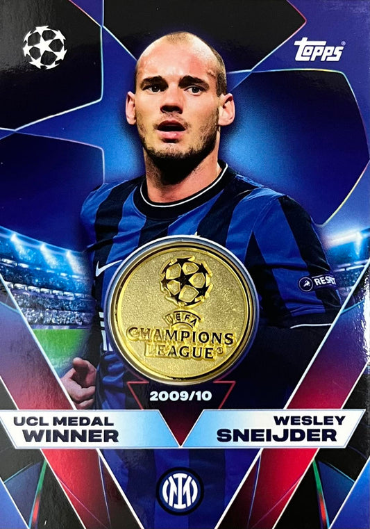 Wesley Sneijder Topps Match Attax 25/26 UCL Medal Winner Relic Card
