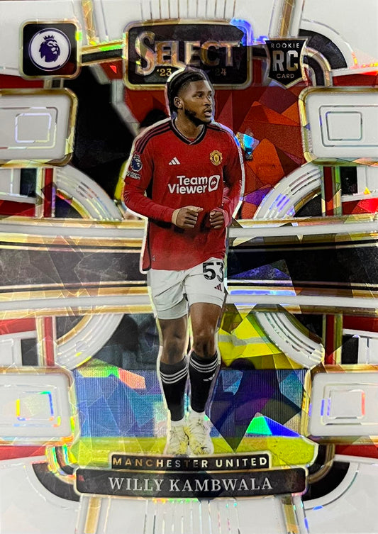 Willy Kambwala White Cracked Ice Numbered /85 Rookie Select