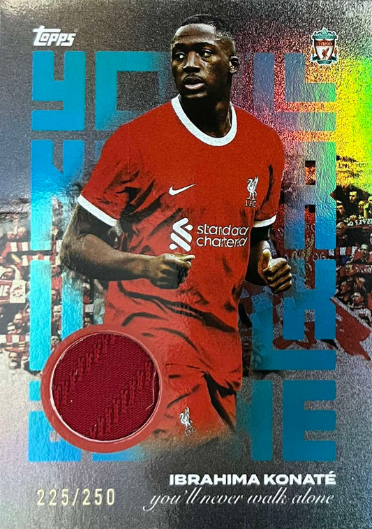 Ibrahima Konate Match-Worn Patch Numbered /250 Topps Liverpool Team Set