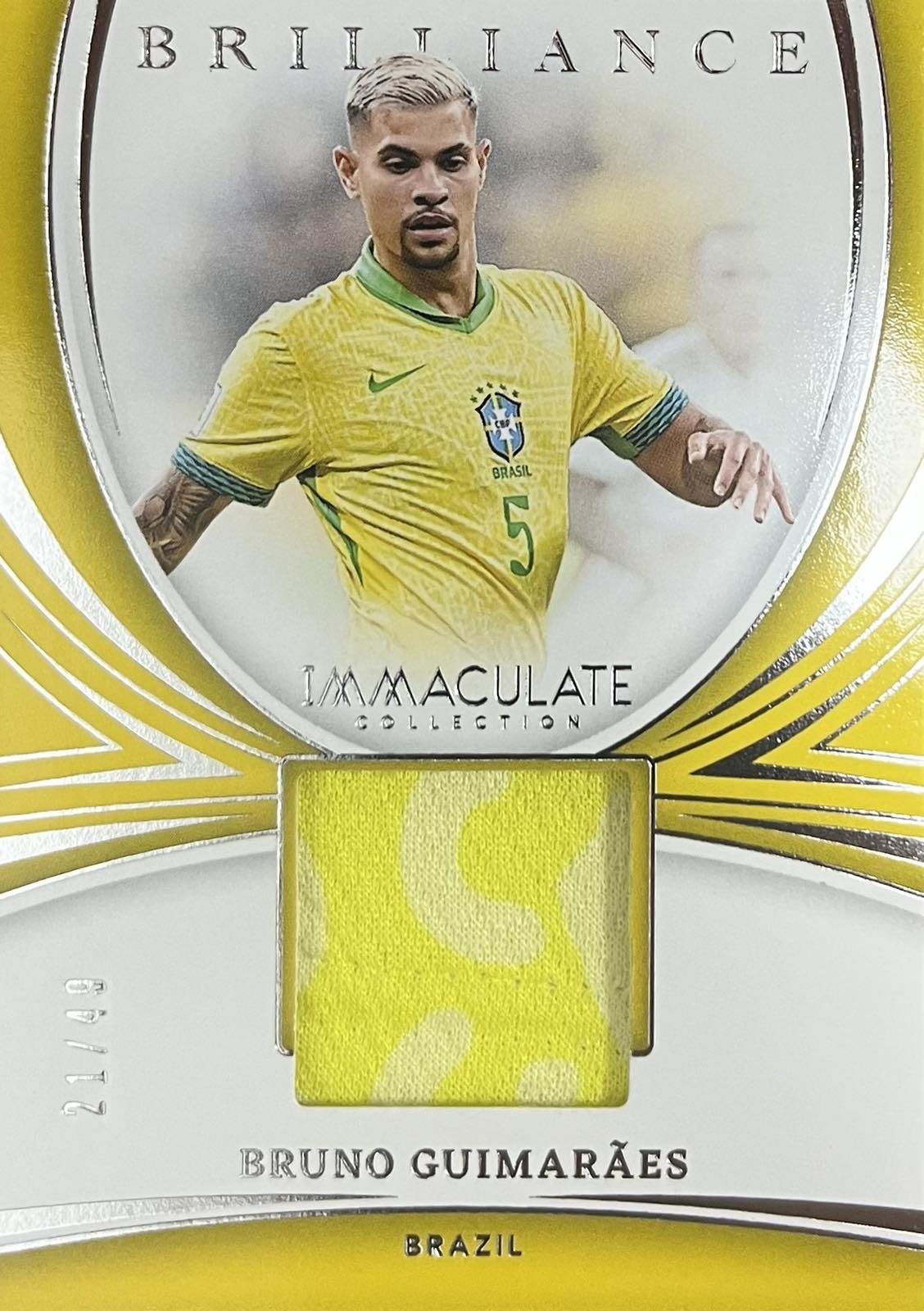 Bruno Guimaraes Patch Numbered /49 Panini Immaculate Brilliance