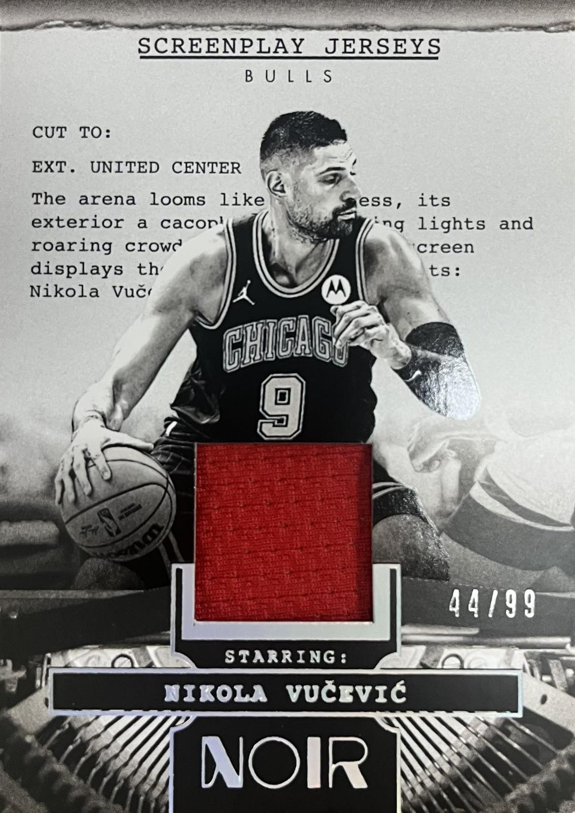 Nikola Vucevic Game-Worn Patch Numbered /99 Panini Noir