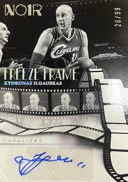 Zydrunas Ilgauskas Autograph Numbered /99 Panini Noir