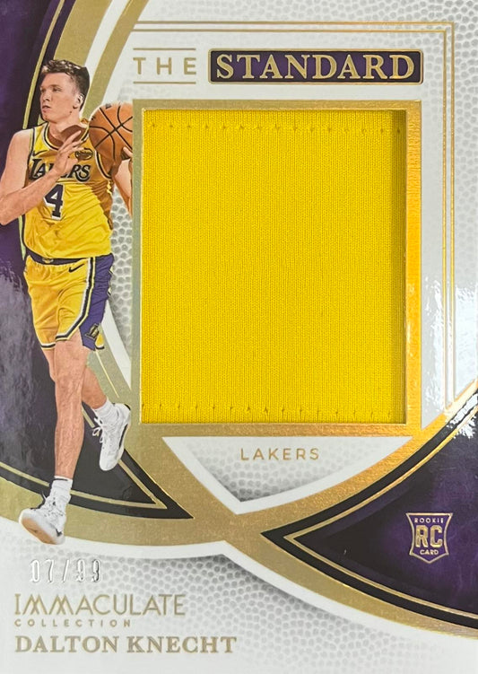Dalton Knecht Rookie Patch Numbered /99 Immaculate