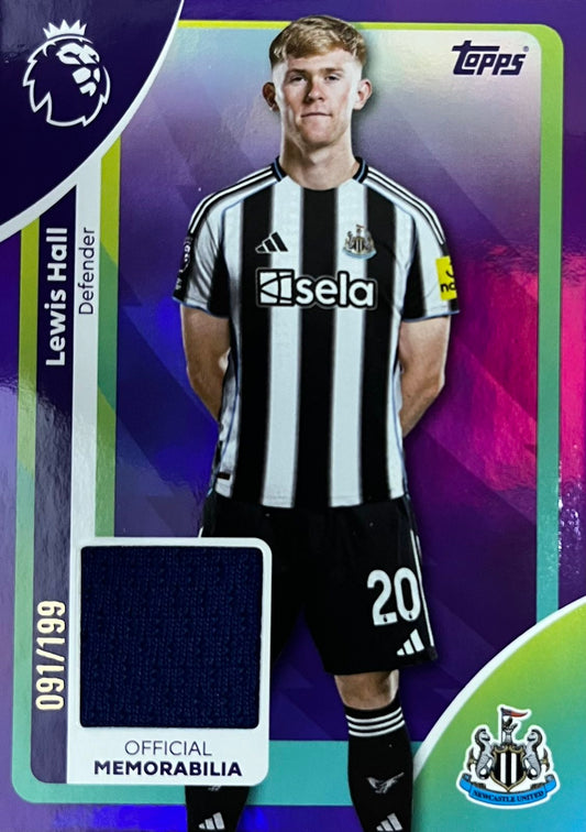 Lewis Hall Player-Worn Patch Numbered /199 Topps Premier League