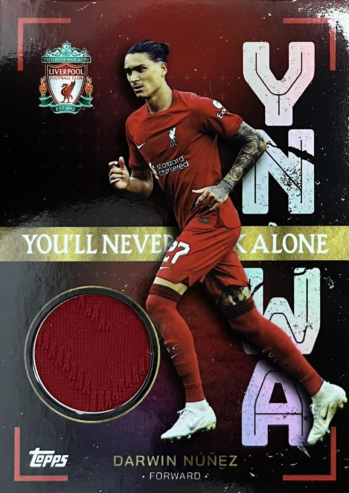 Darwin Nunez Player-Worn Patch Liverpool Team Set
