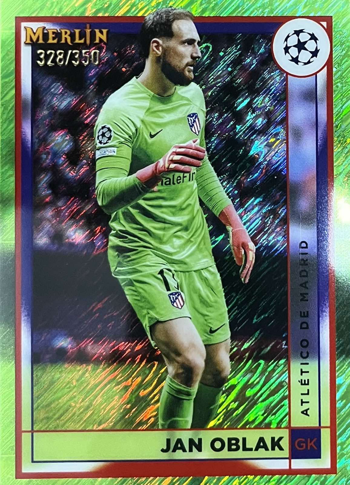Jan Oblak Numbered /350 Green Shimmer Merlin