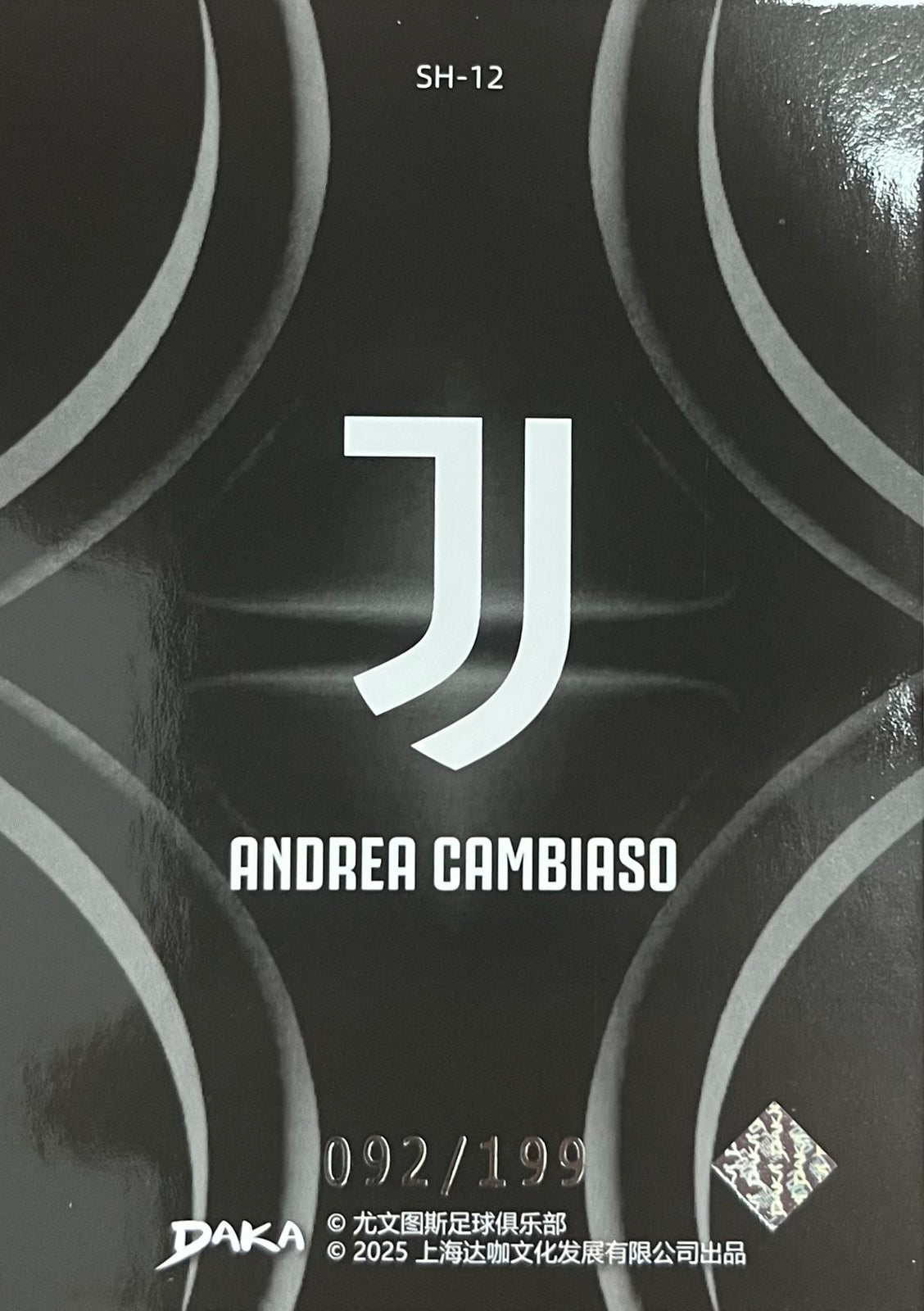 Andrea Cambiaso Numbered /199 Daka Juventus