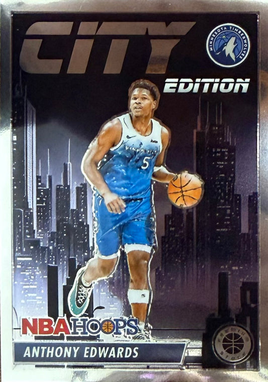 Anthony Edwards City Edition #4 Timberwolves 2023-24 NBA Hoops Premium Stock