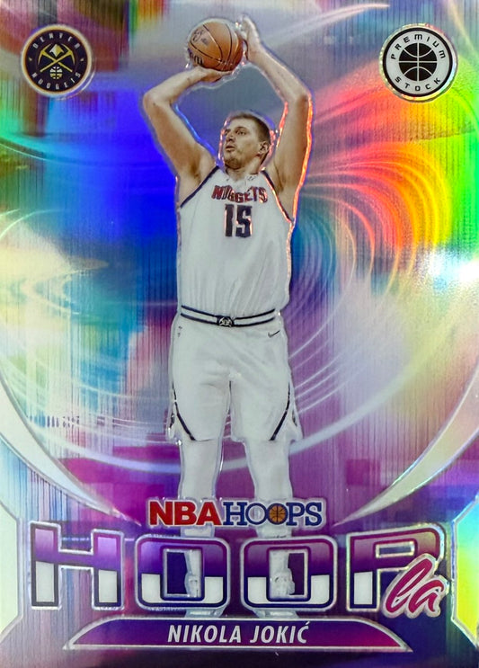Nikola Jokic 2023 Hoops Premium Stock Hoopla Silver Holo Prizm #6