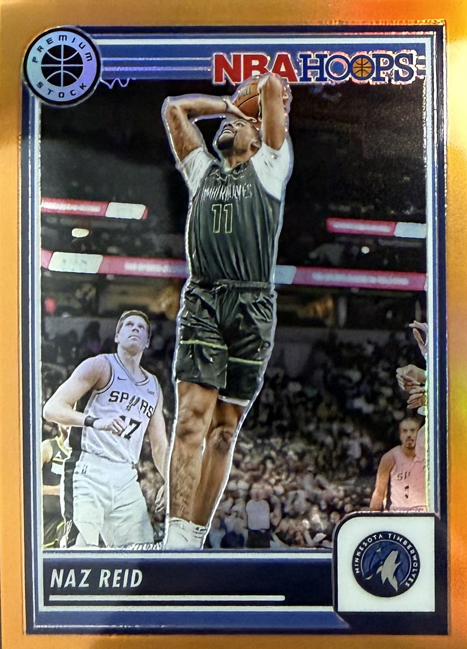 Naz Reid Orange Prizm Numbered /299 2023-24 Hoops Premium Stock #221