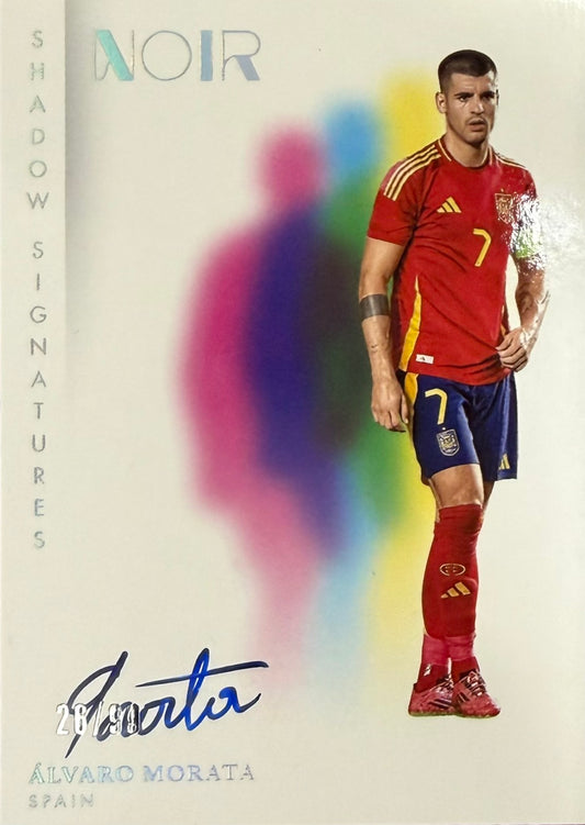 Alvaro Morata On-Card Autograph Numbered /99 Panini Noir