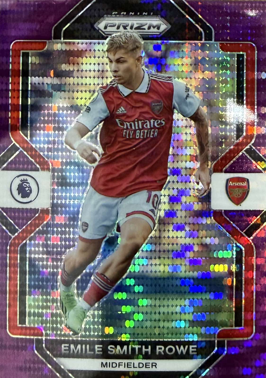 Emile Smith Rowe Purple Pulsar Prizm EPL