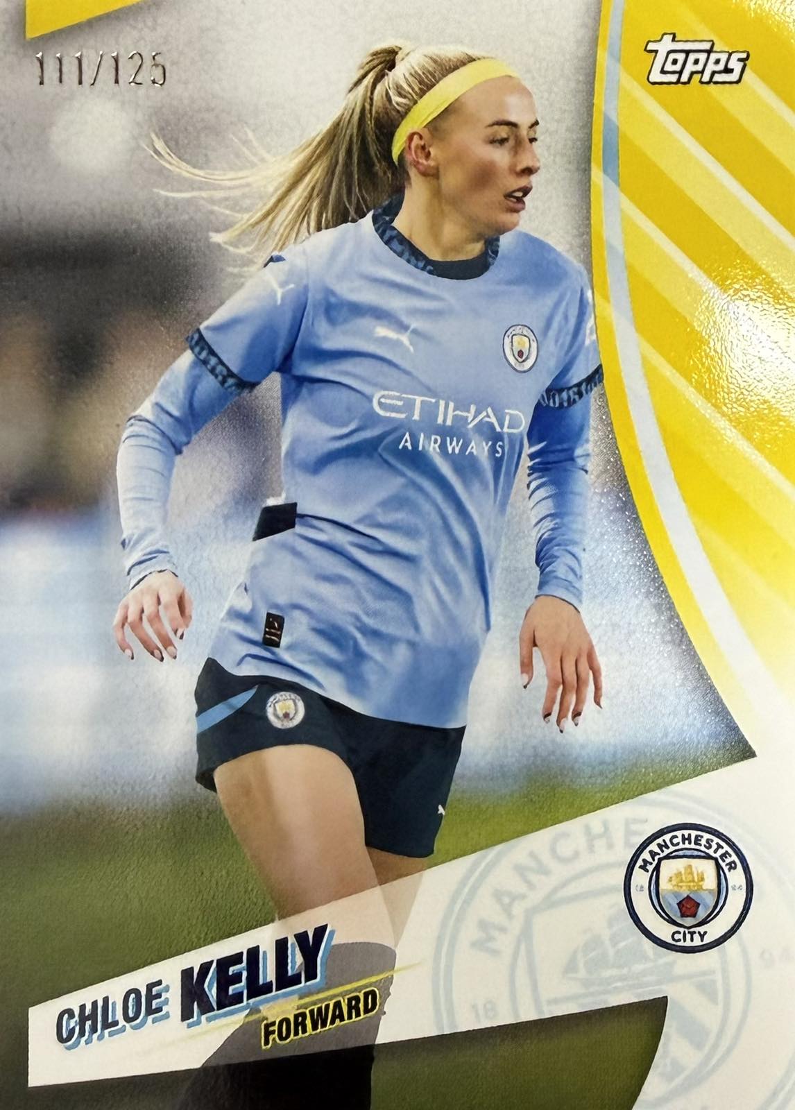 Chloe Kelly Numbered /125 Topps Manchester City Blue Moon