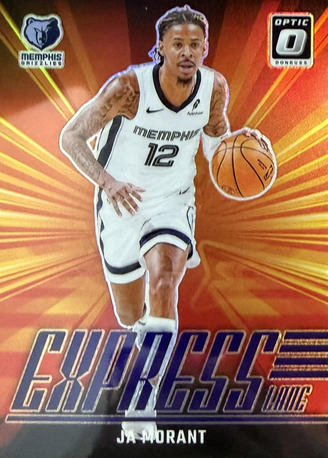 Ja Morant Purple Express Lane Donruss Optic