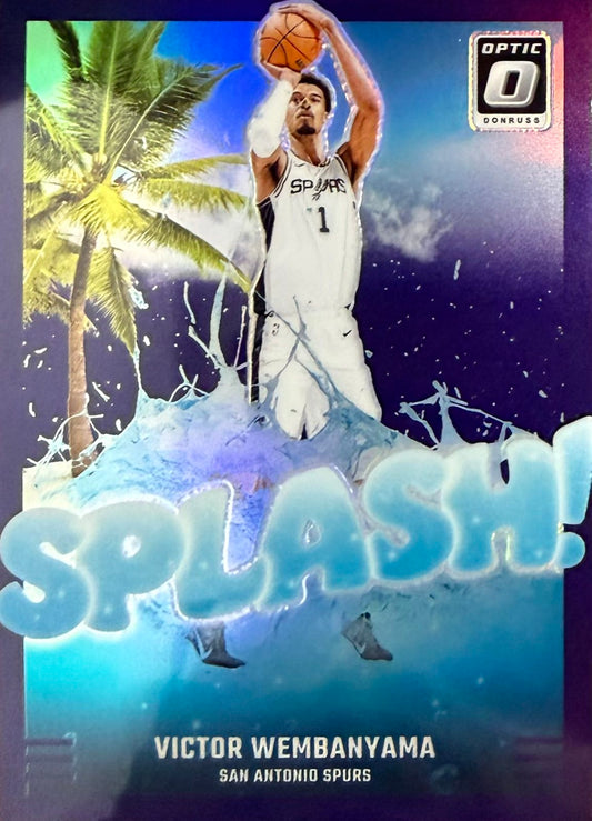 Victor Wembanyama Purple Splash Donruss Optic